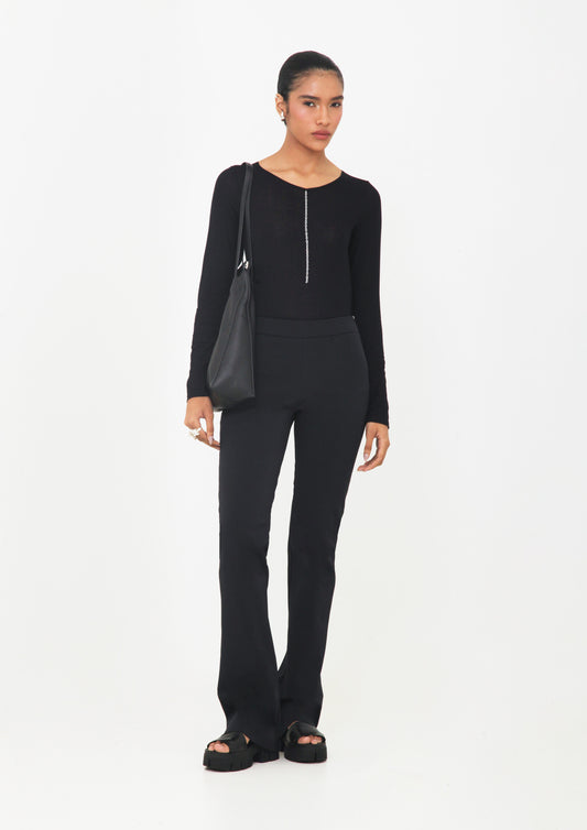 CALÇA FLARE CINTURA ALTA