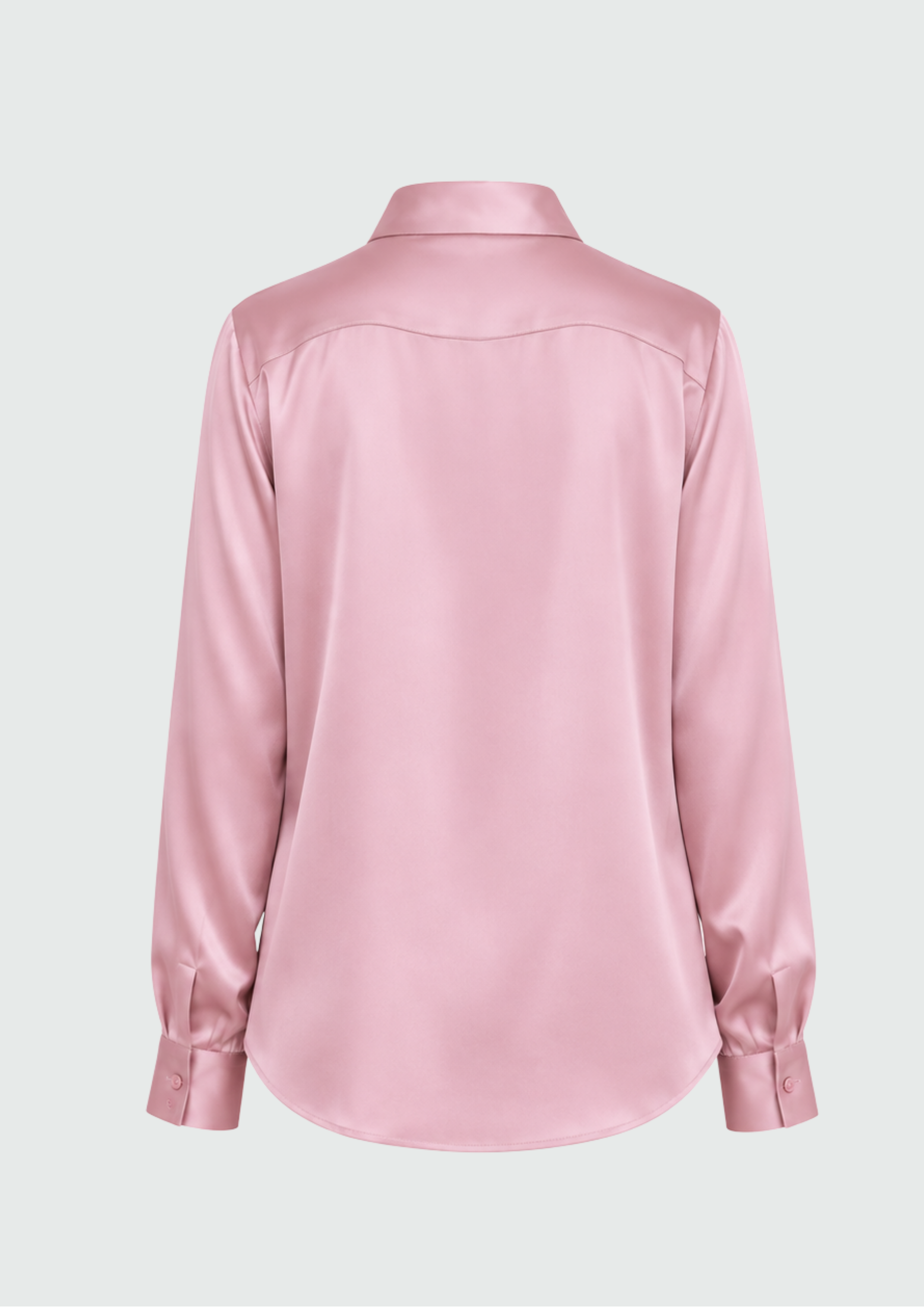 CAMISA CLÁSSICA DE CETIM DE SEDA
