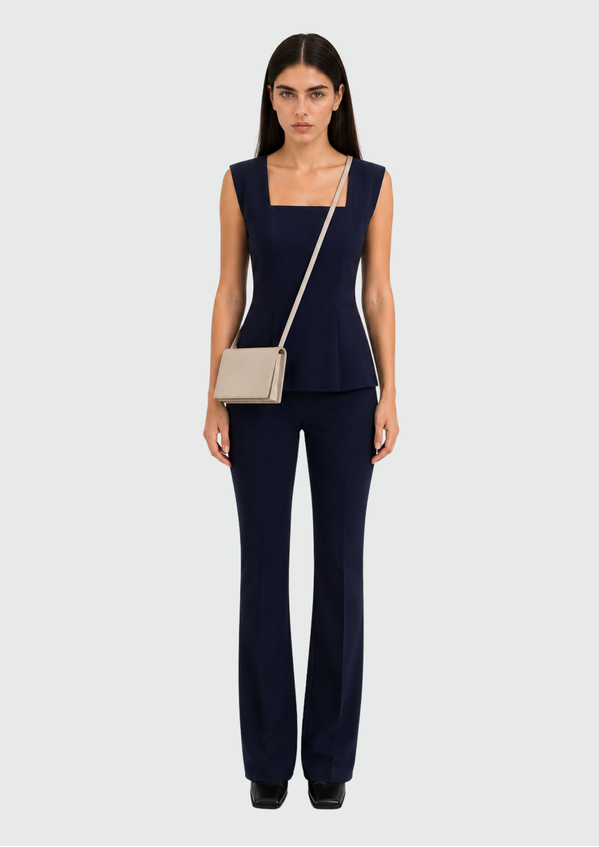 CALÇA FLARE CINTURA ALTA