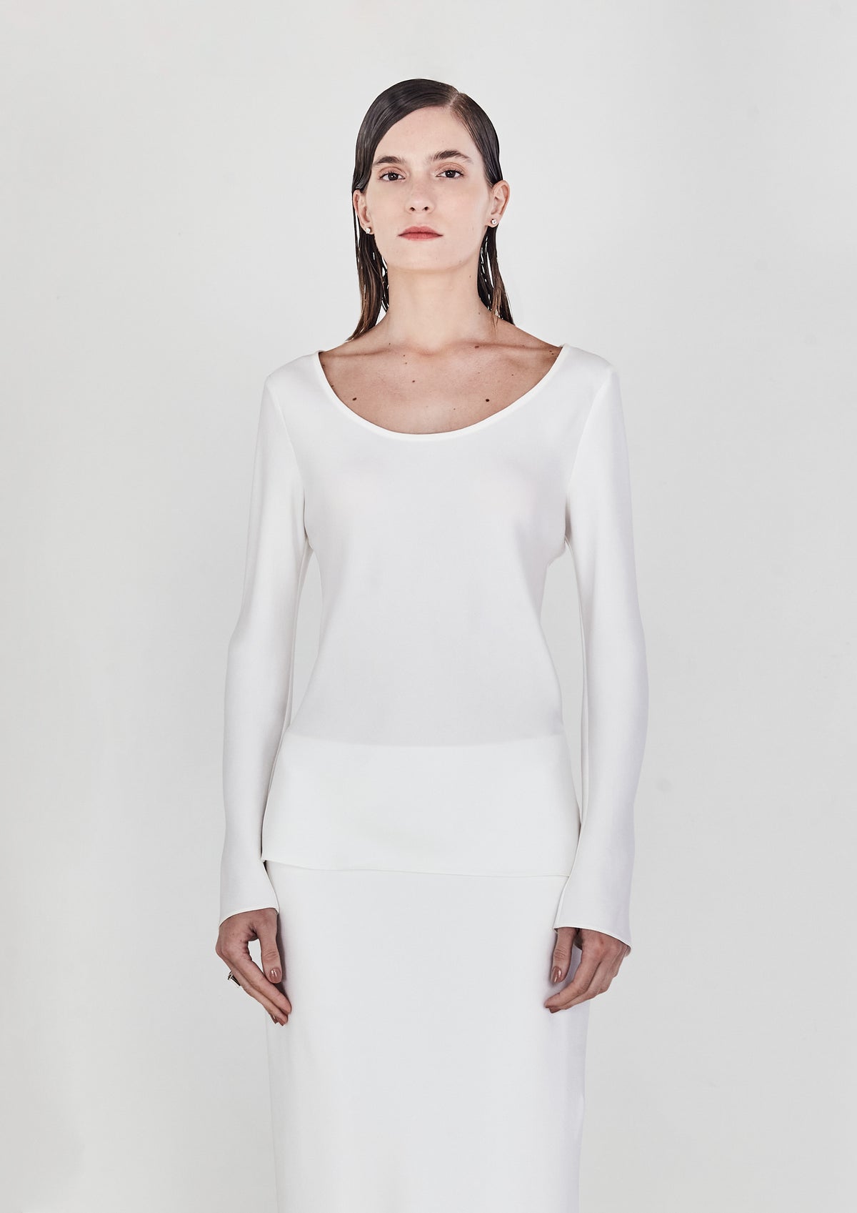 BLUSA DECOTE CORSELET DE CREPE