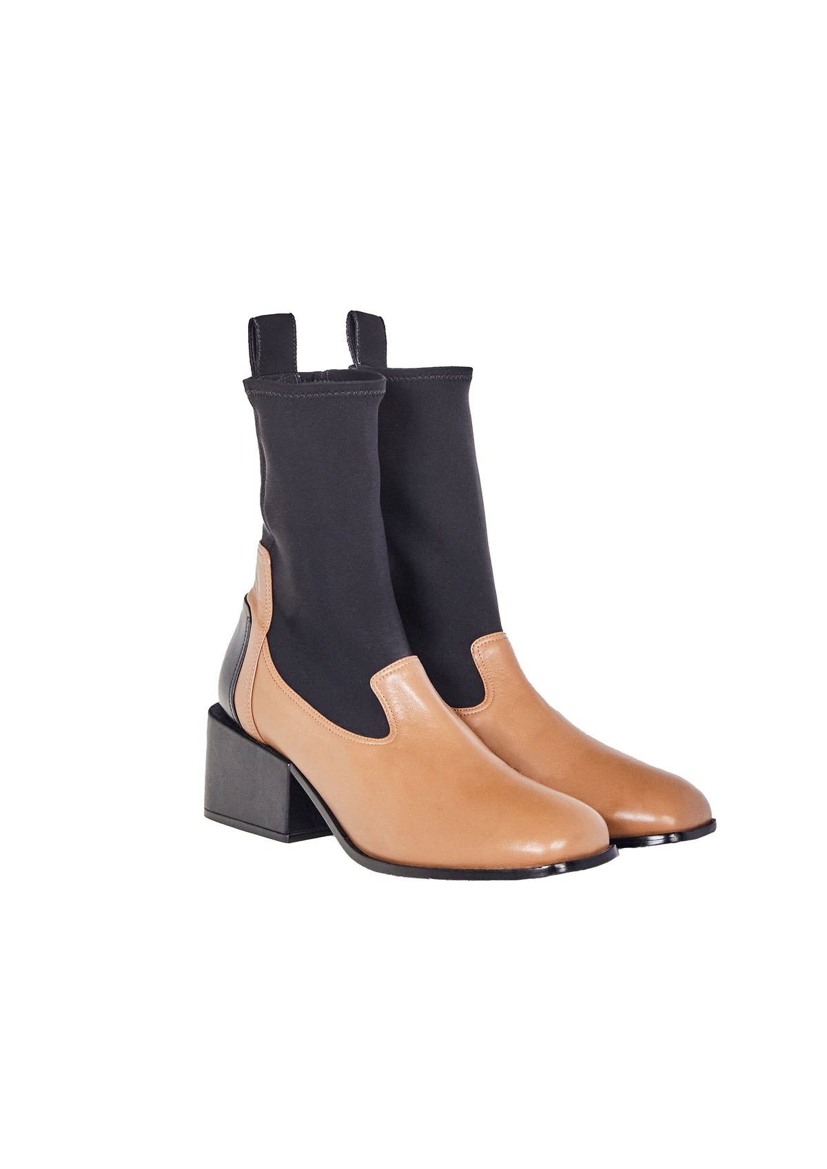 BOTA NEOPRENE COM COURO CANO MÉDIO