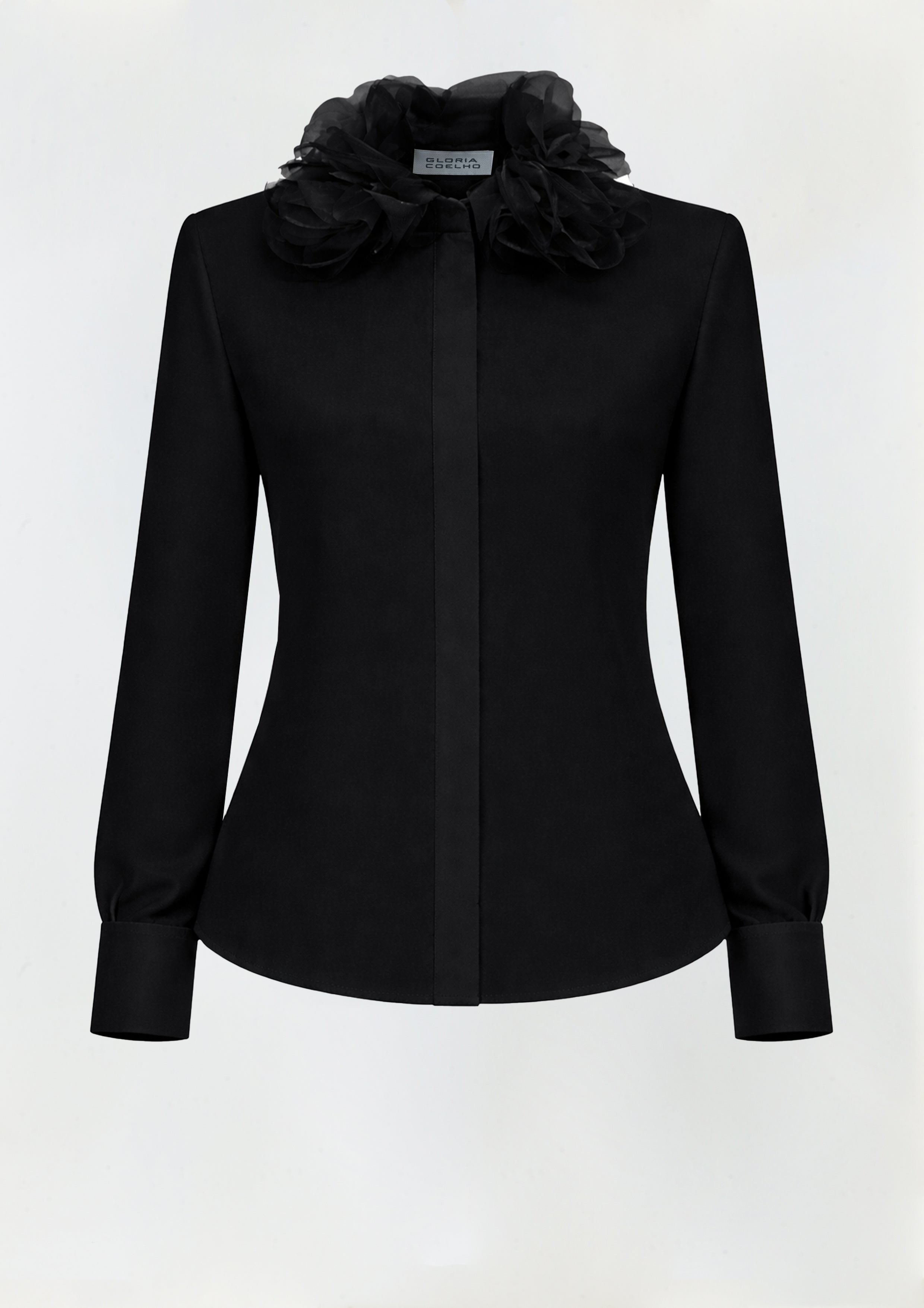 CAMISA COM GOLA ROSAS 3D