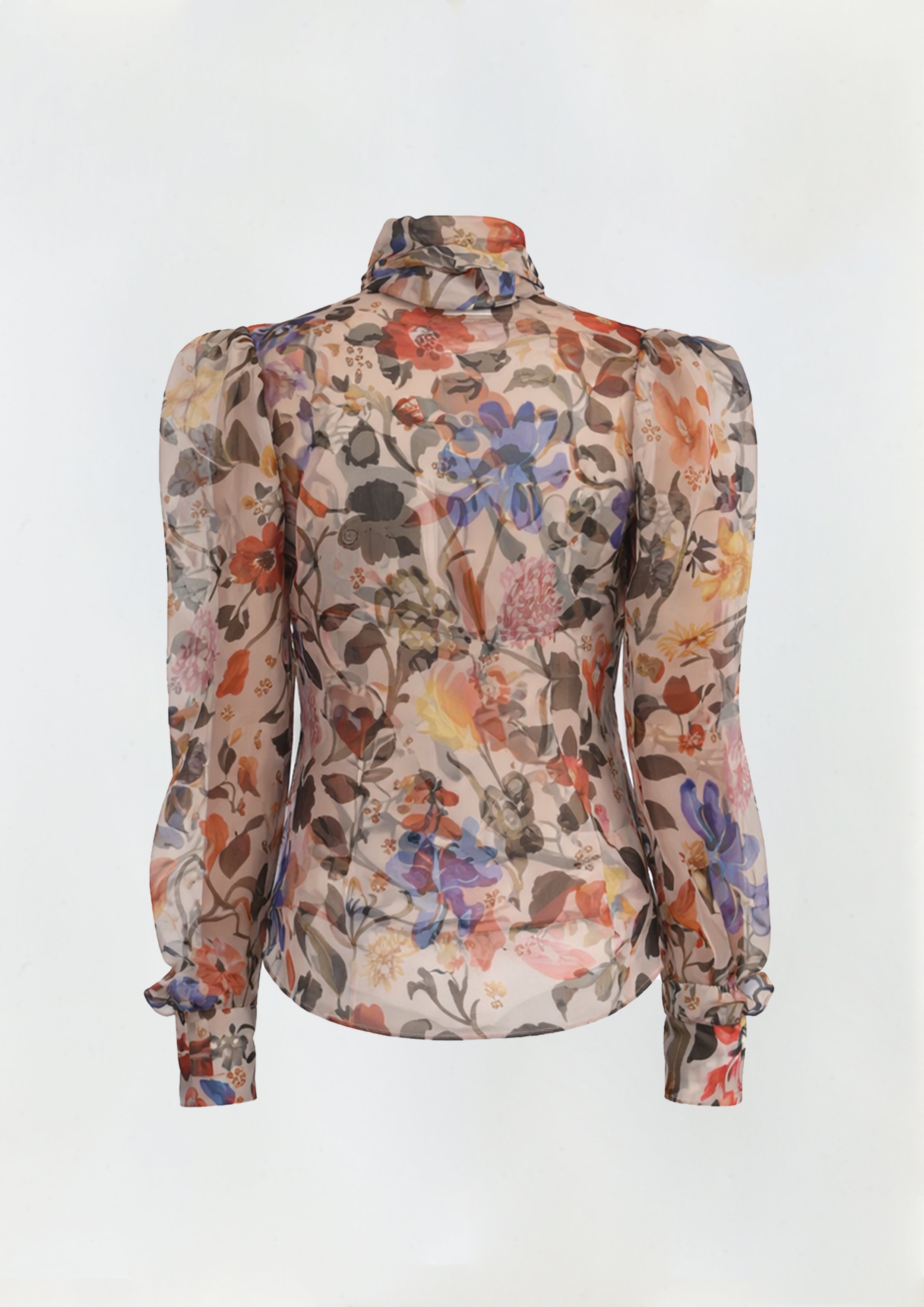 CAMISA COM ECHARPE FLOR ELISABETANA