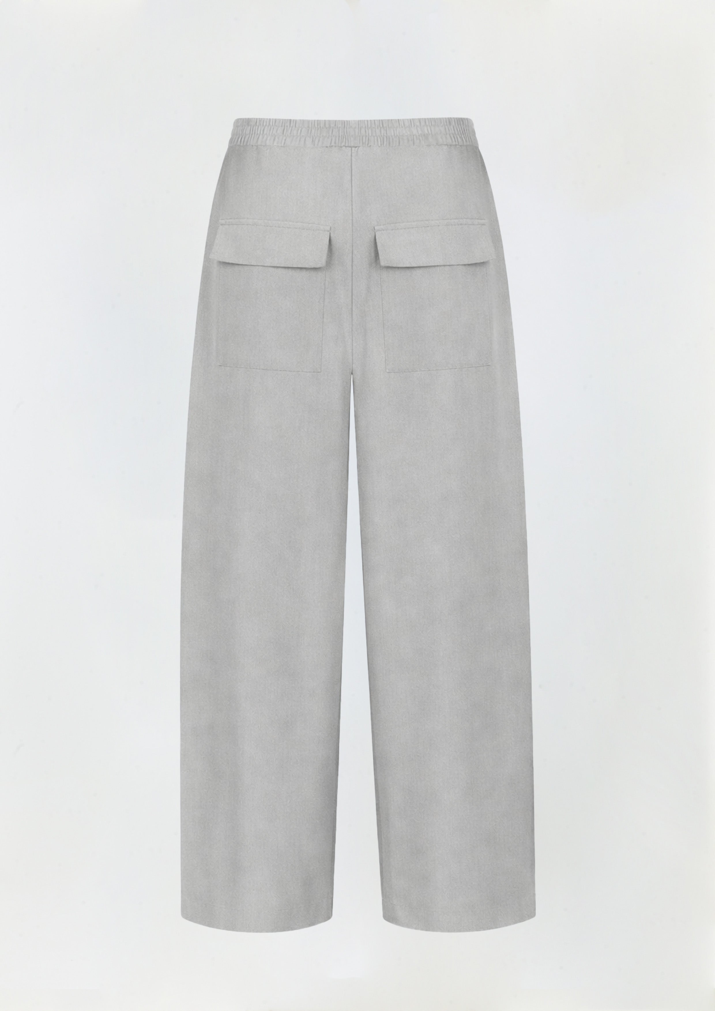 CALÇA AMPLA DE GABARDINE
