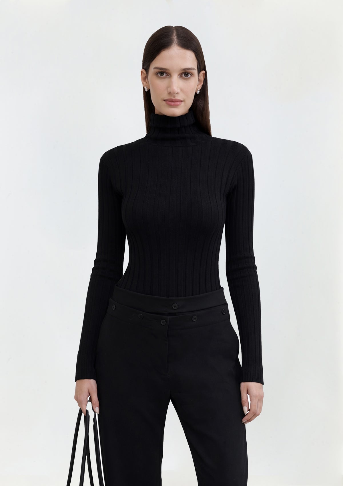 BLUSA GOLA ROLÊ CANELADA