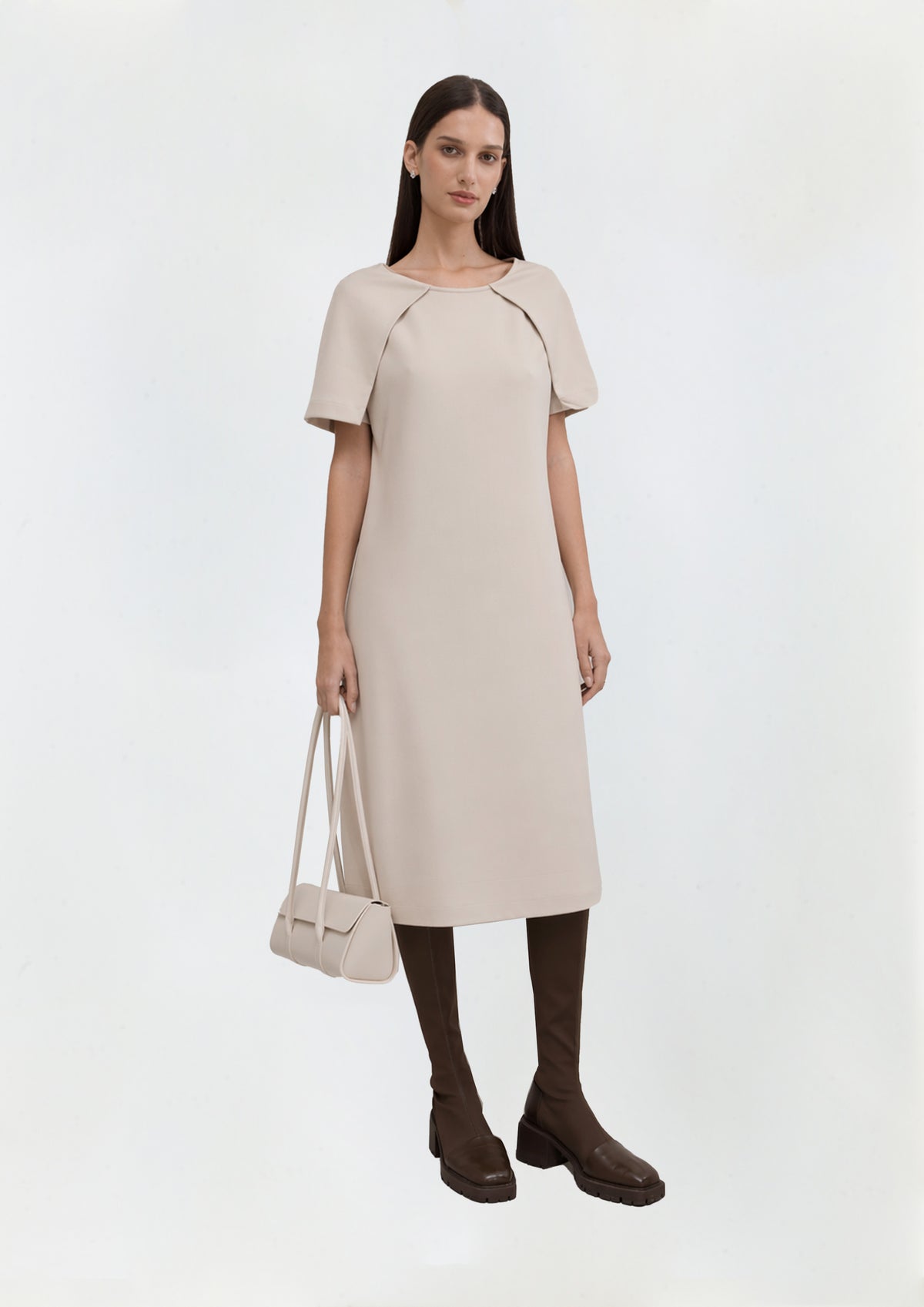 VESTIDO AMPLO MANGA PALA