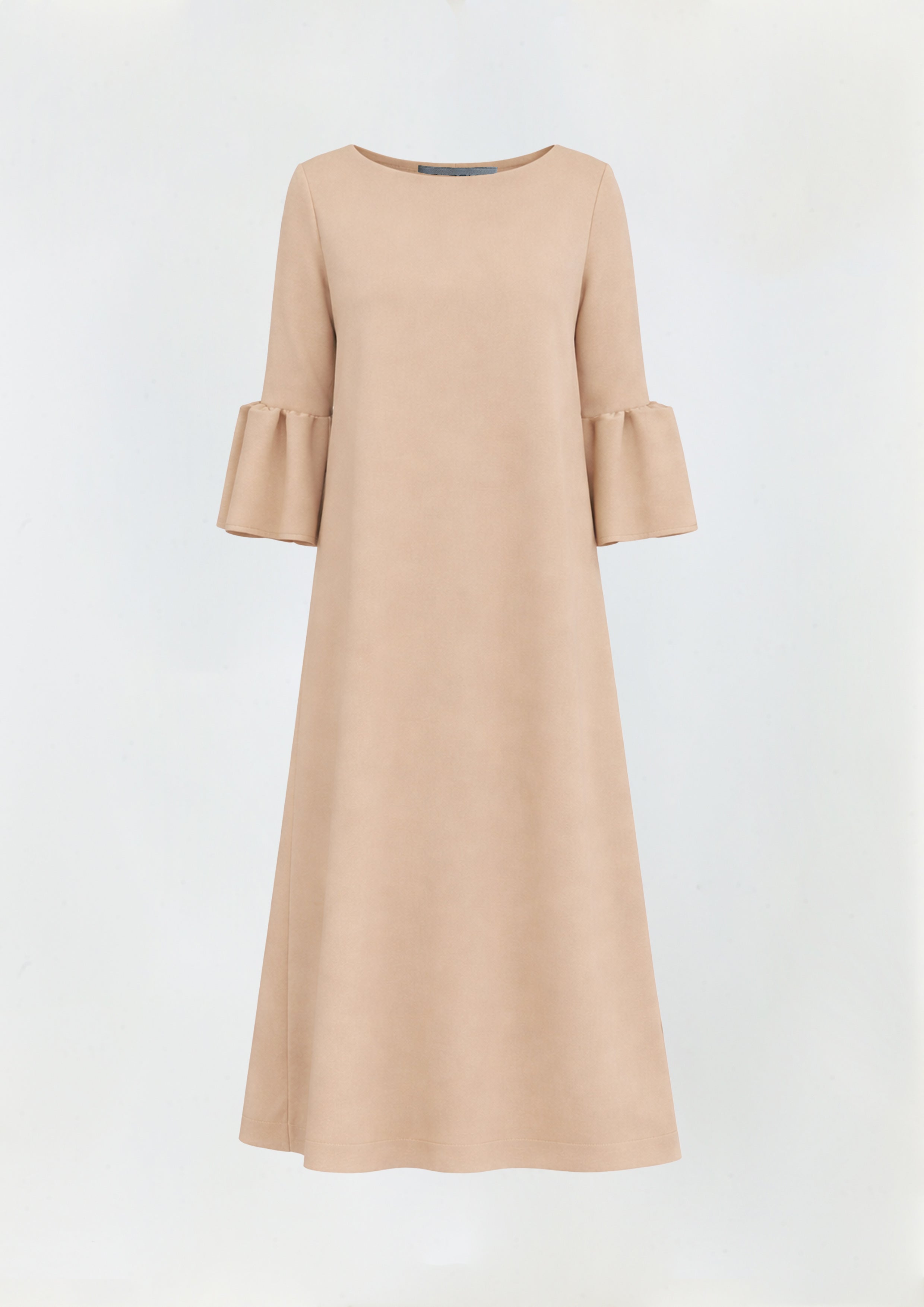 VESTIDO DETALHE NAS MANGAS