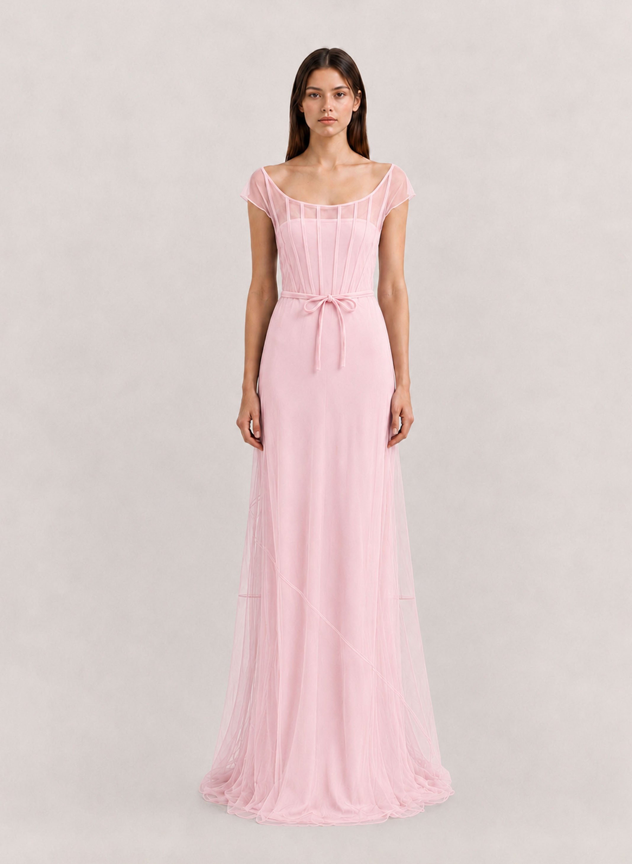 VESTIDO CORSELET DE TULE