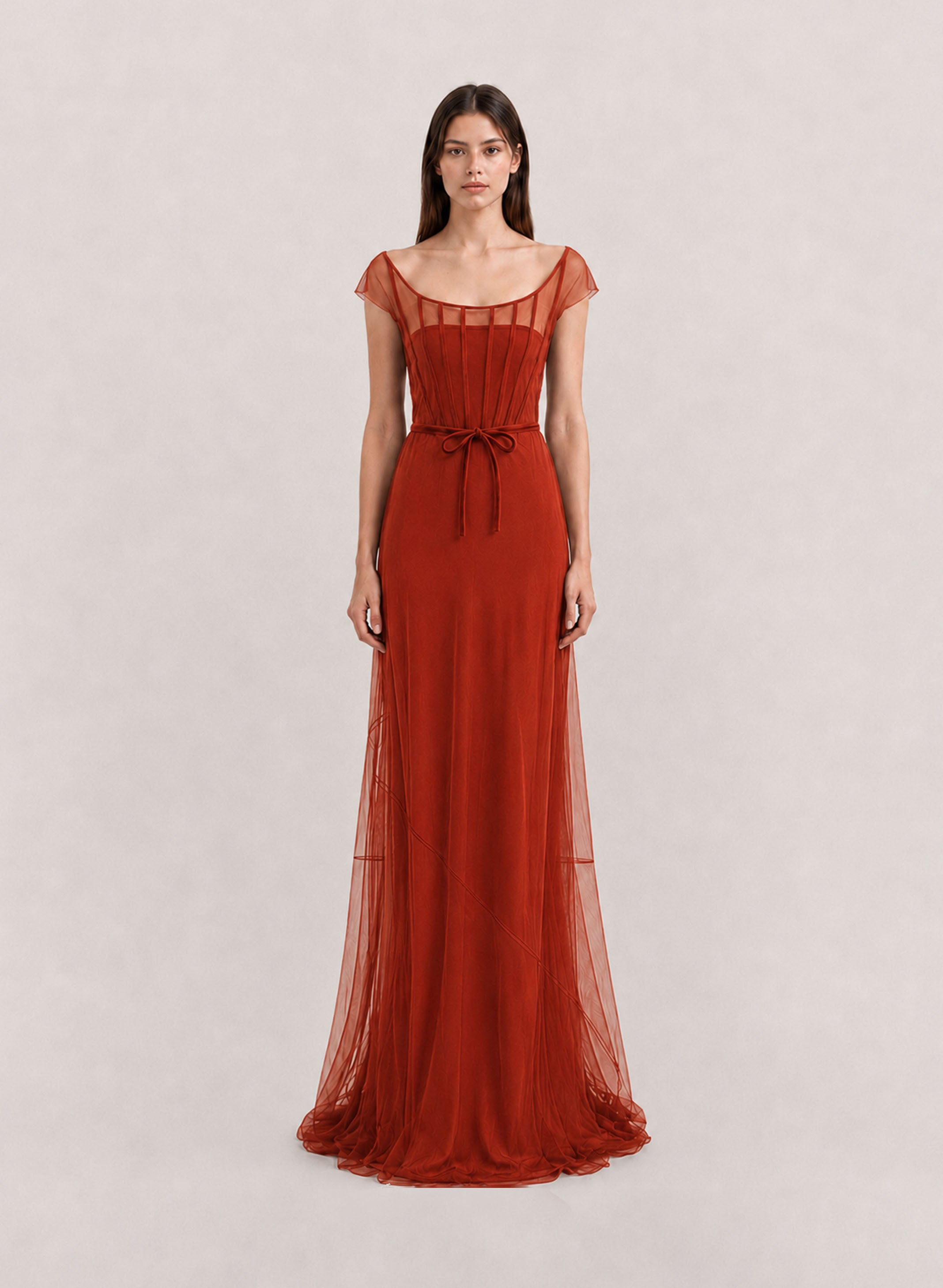 VESTIDO CORSELET DE TULE