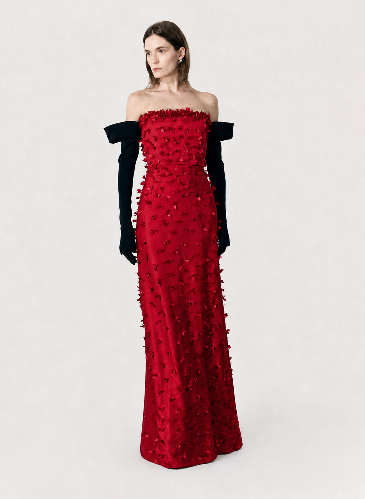 VESTIDO SEM ALÇA BORDADO
