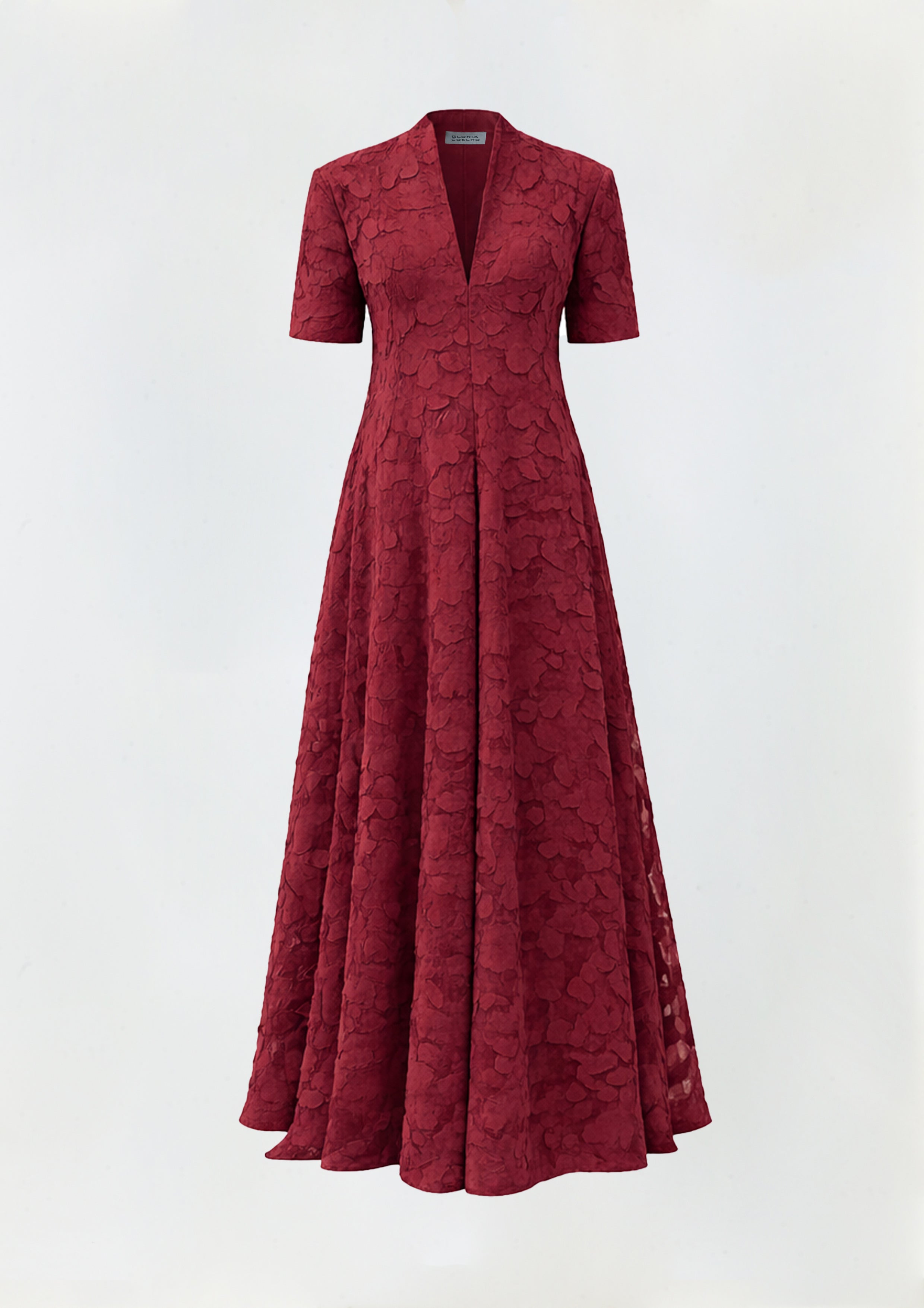 VESTIDO LINHA A COM MANGA CURTA