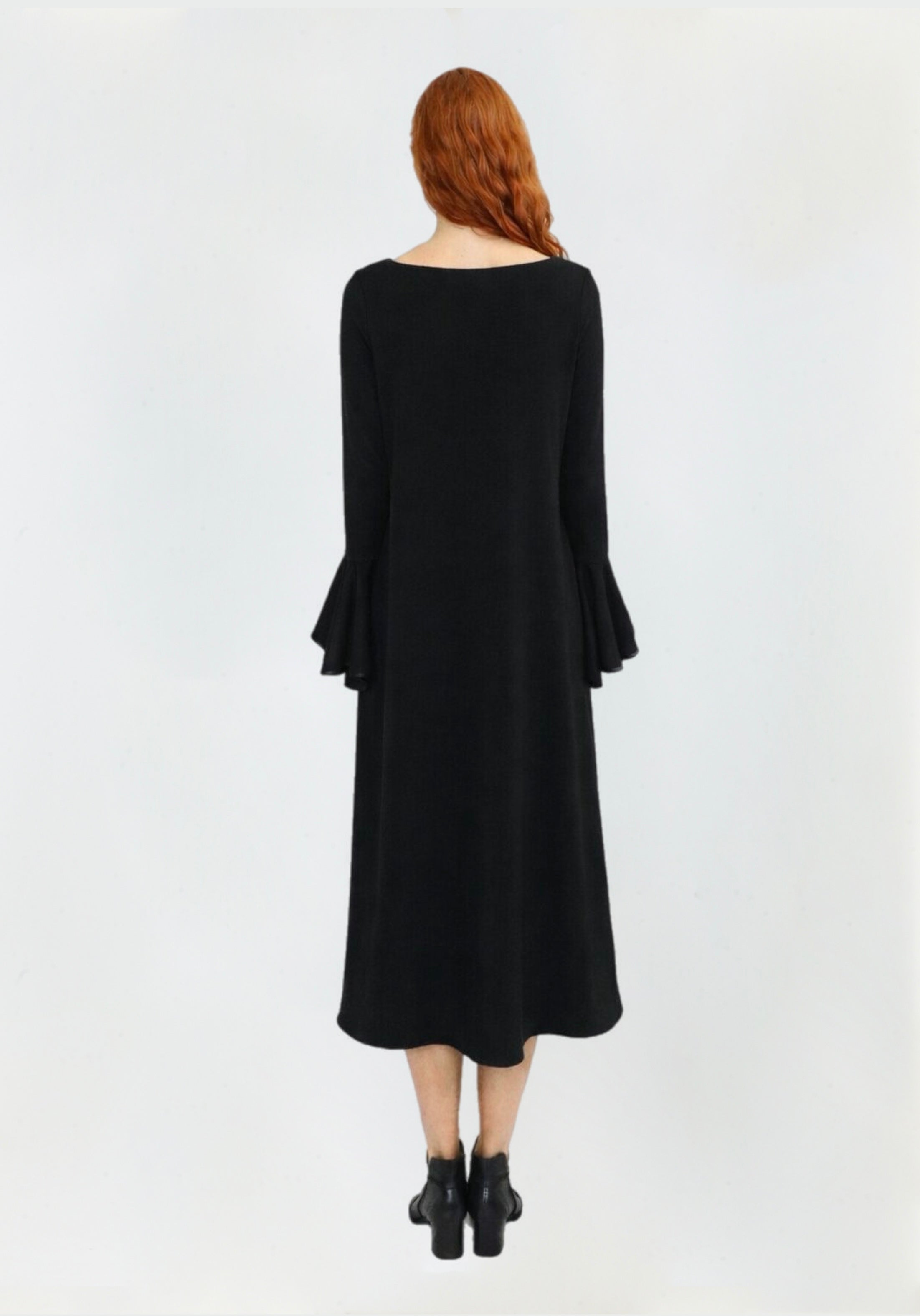 VESTIDO DE MANGA ANOS 70