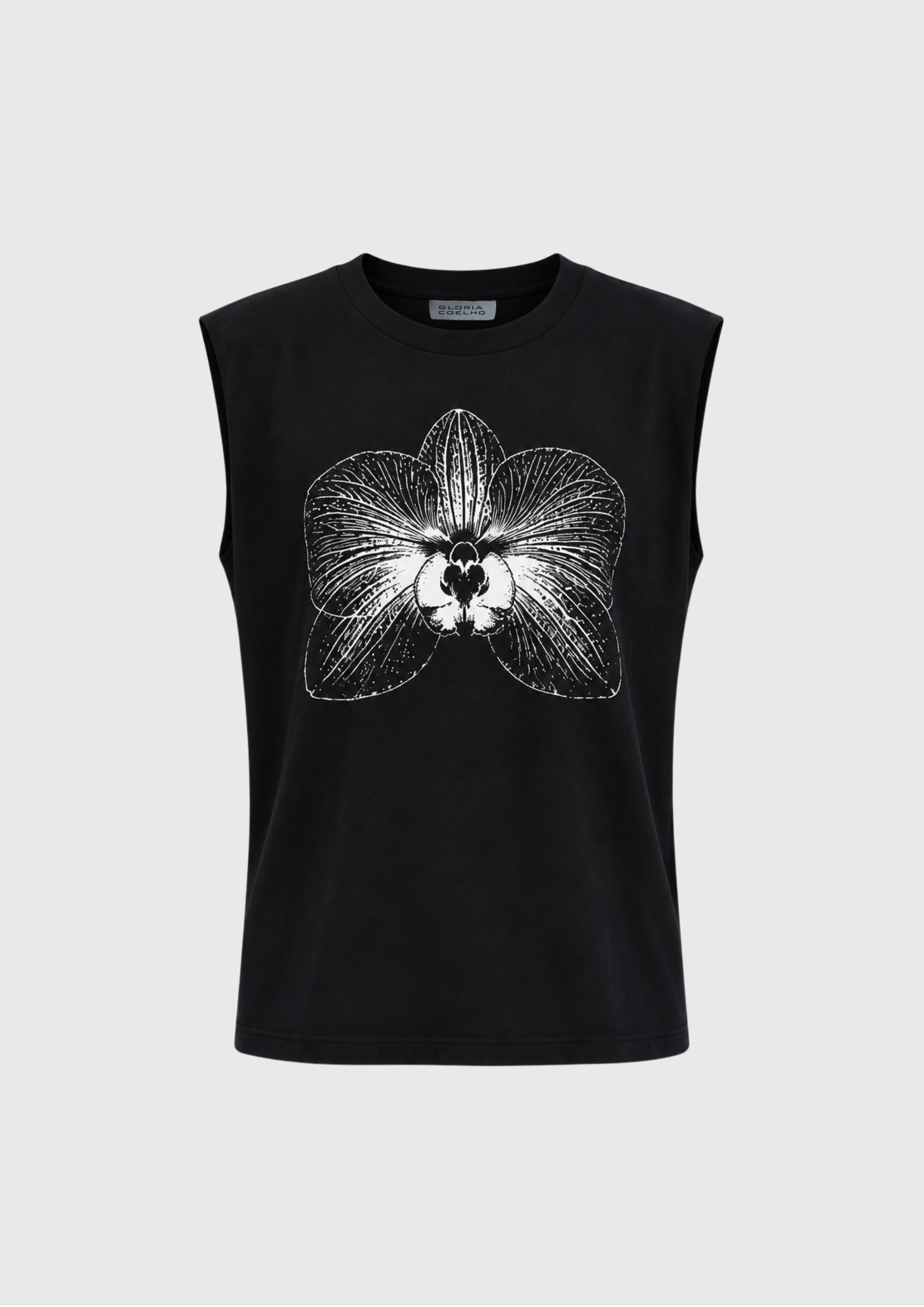 CAMISETA REGATA COM ORQUÍDEA