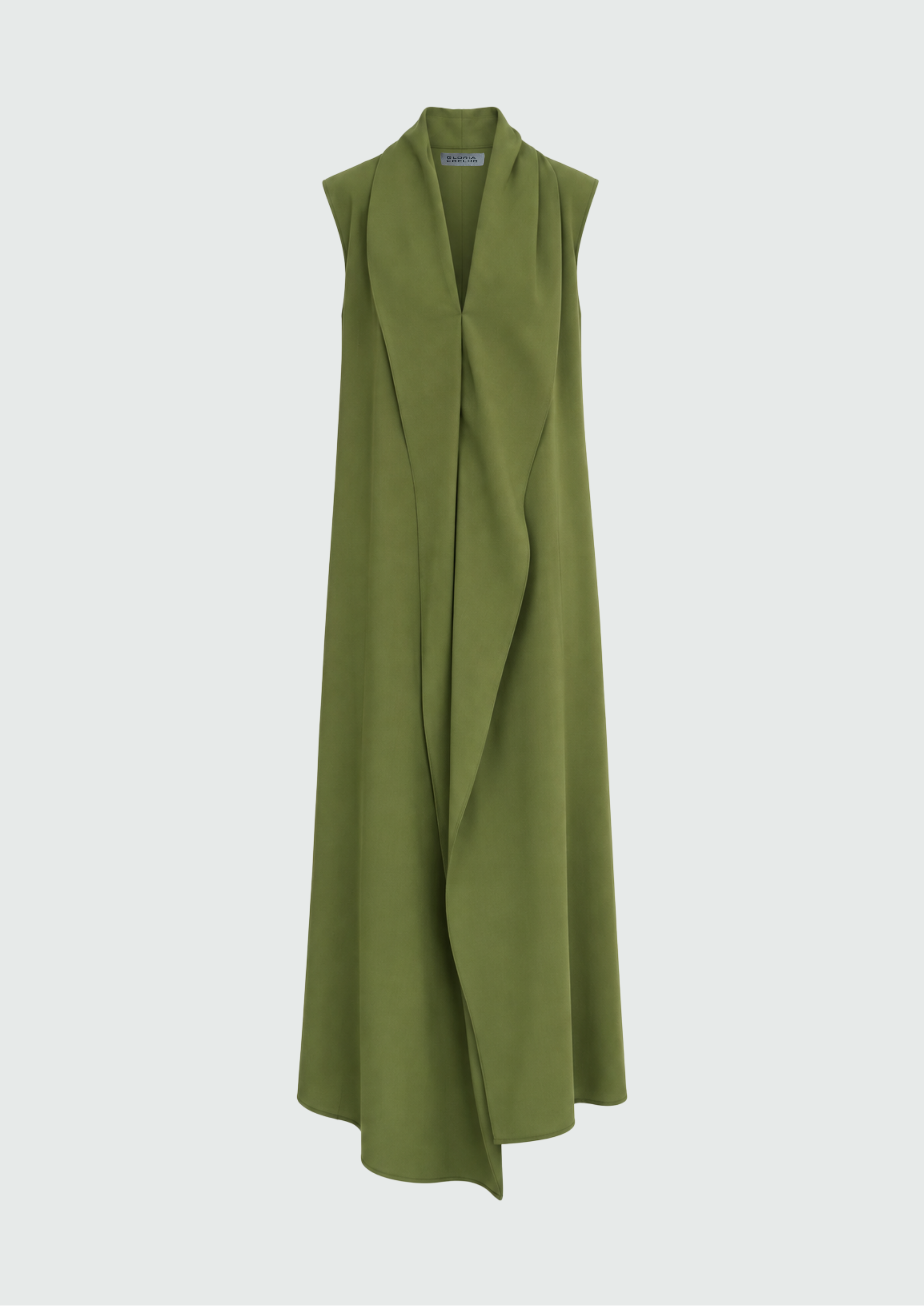 VESTIDO DRAPEADO NO DECOTE