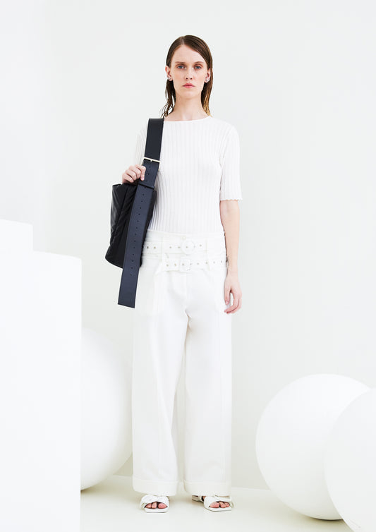 TRICOT CANELADO COM FENDA