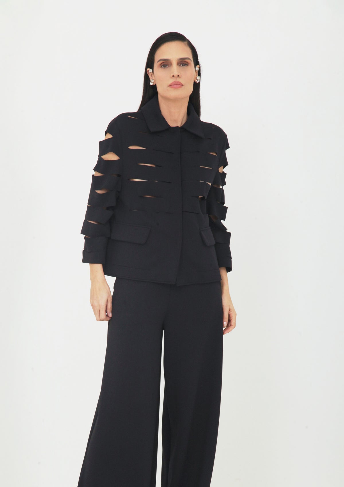 BLAZER POLO VAZADO DE JERSEY