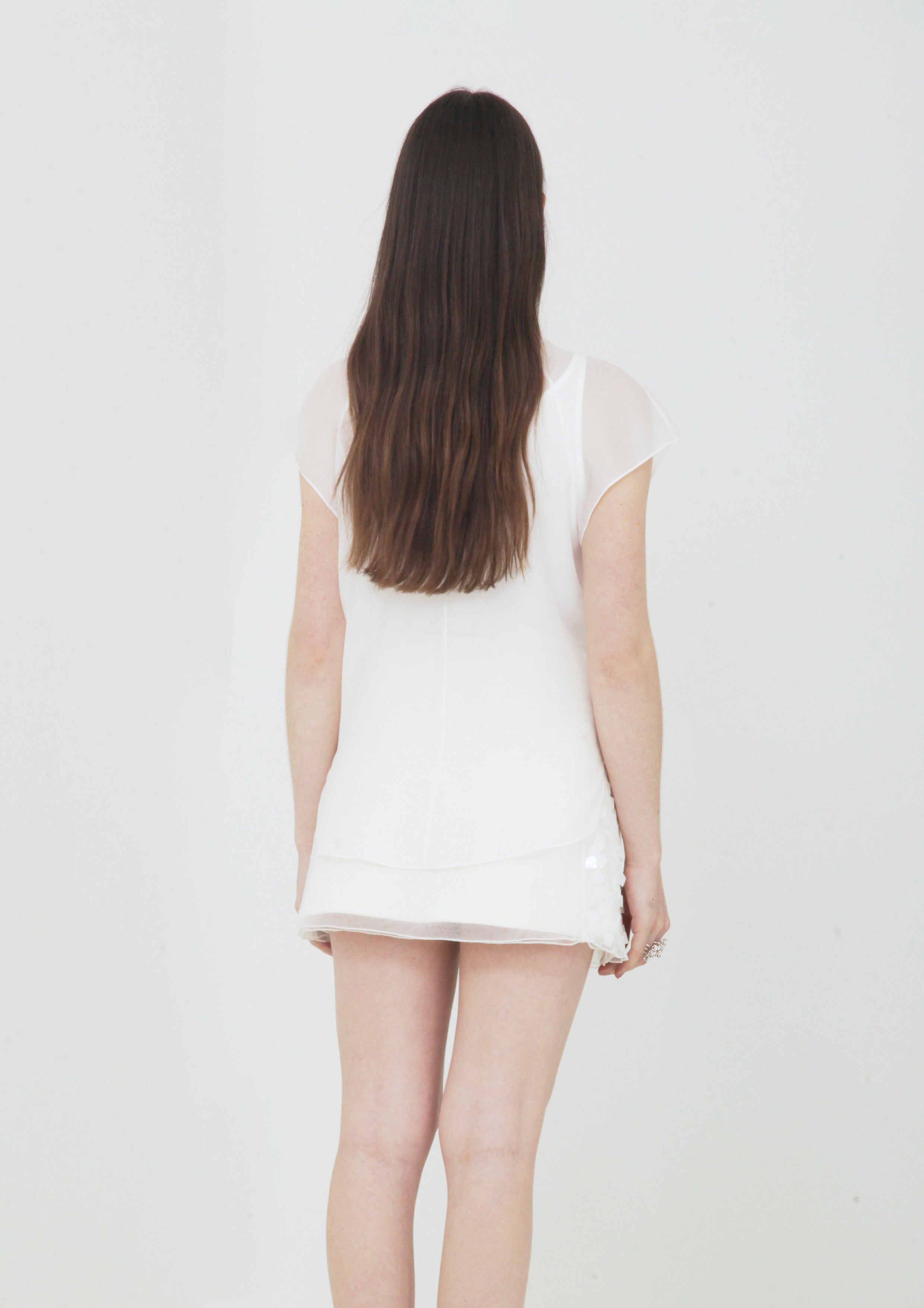 BLUSA DE VOIL BARRA ASSIMÉTRICA