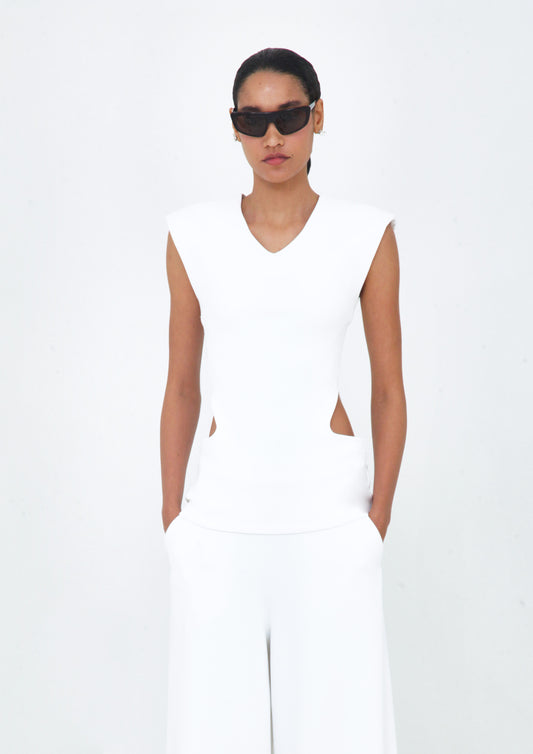 BLUSA TRIÂNGULOS VAZADOS