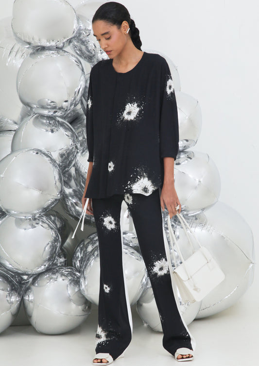 BLUSA MANGA AMPLA ESTAMPADA