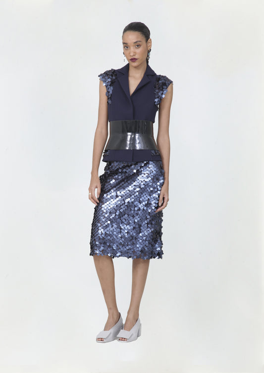 SAIA LÁPIS MINI VESTIDO DE PAETÊ