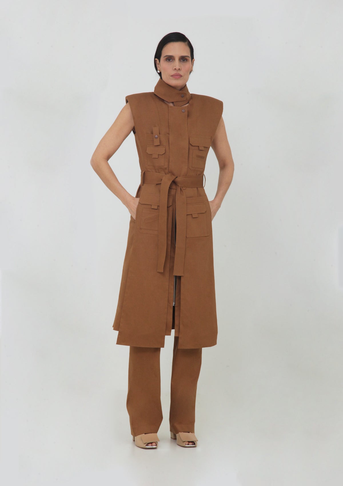 VESTIDO COLETE SAFARI