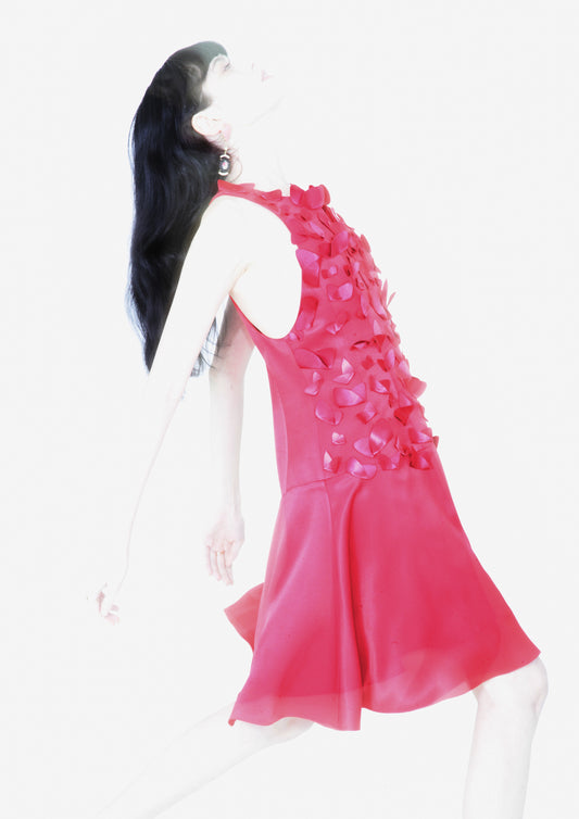 VESTIDO COQUETEL COM ZÍPER FRONTAL