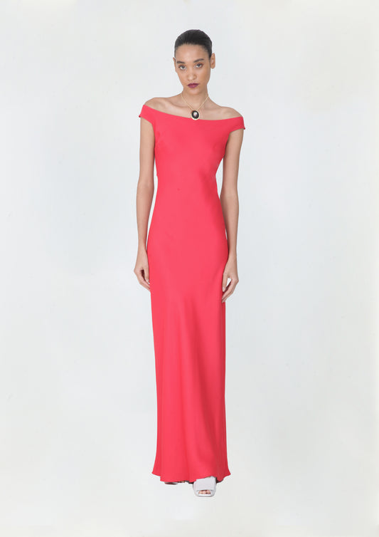 VESTIDO NO VIÉS OMBRO A OMBRO