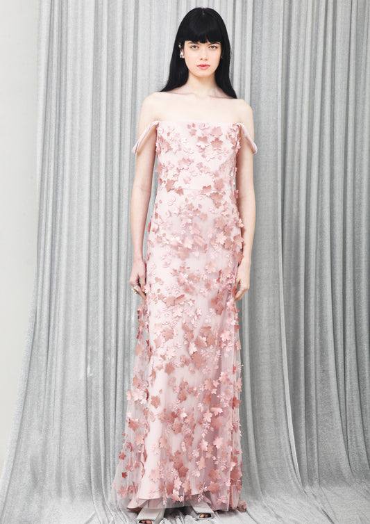 VESTIDO DE FESTA OMBRO A OMBRO JARDIM