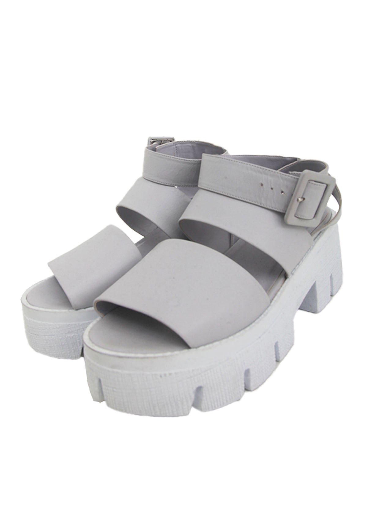 SANDÁLIA PLATAFORMA COM FIVELA FORRADA