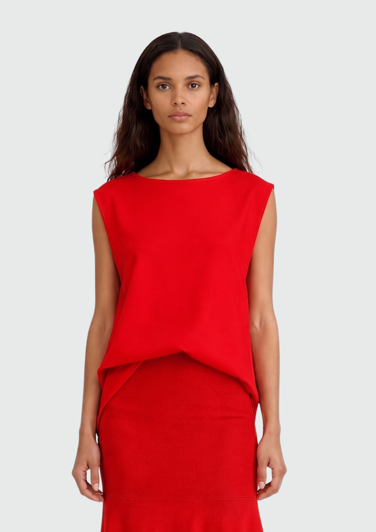 BLUSA REGATA BARRA ASSIMÉTRICA