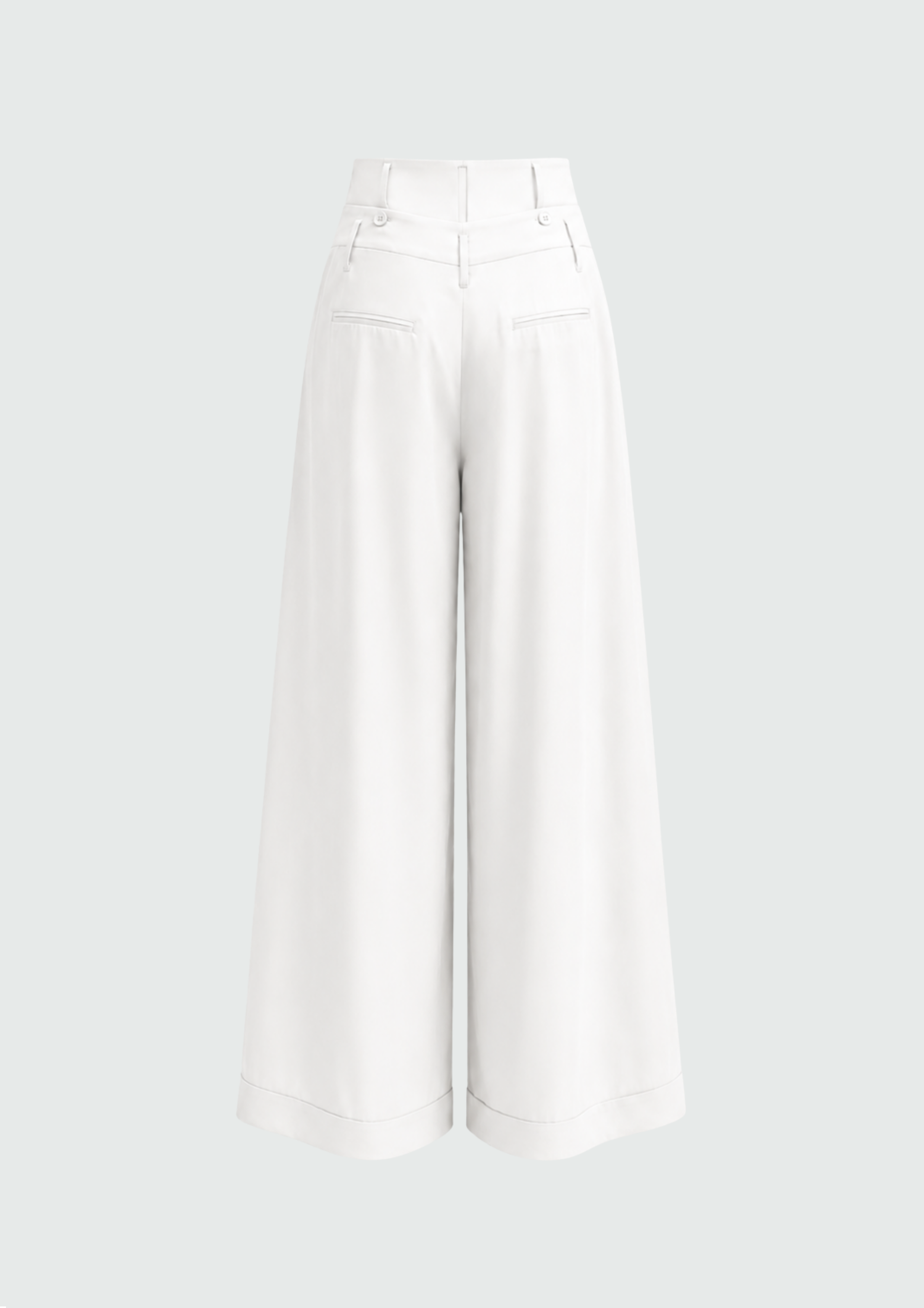 CALÇA COM CÓS DUPLO AMPLA