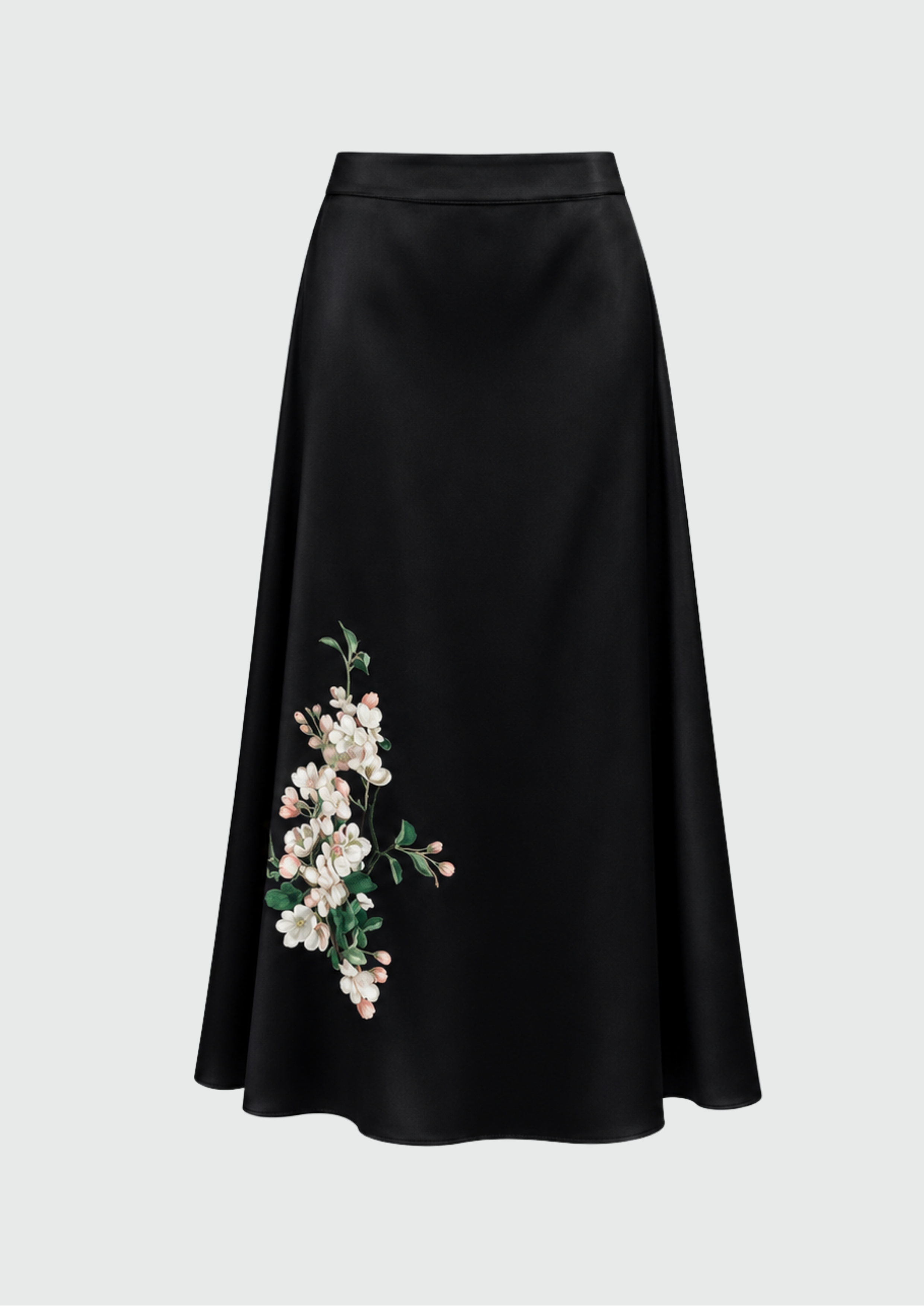 SAIA DE CETIM COM FLOR DE MACIEIRA