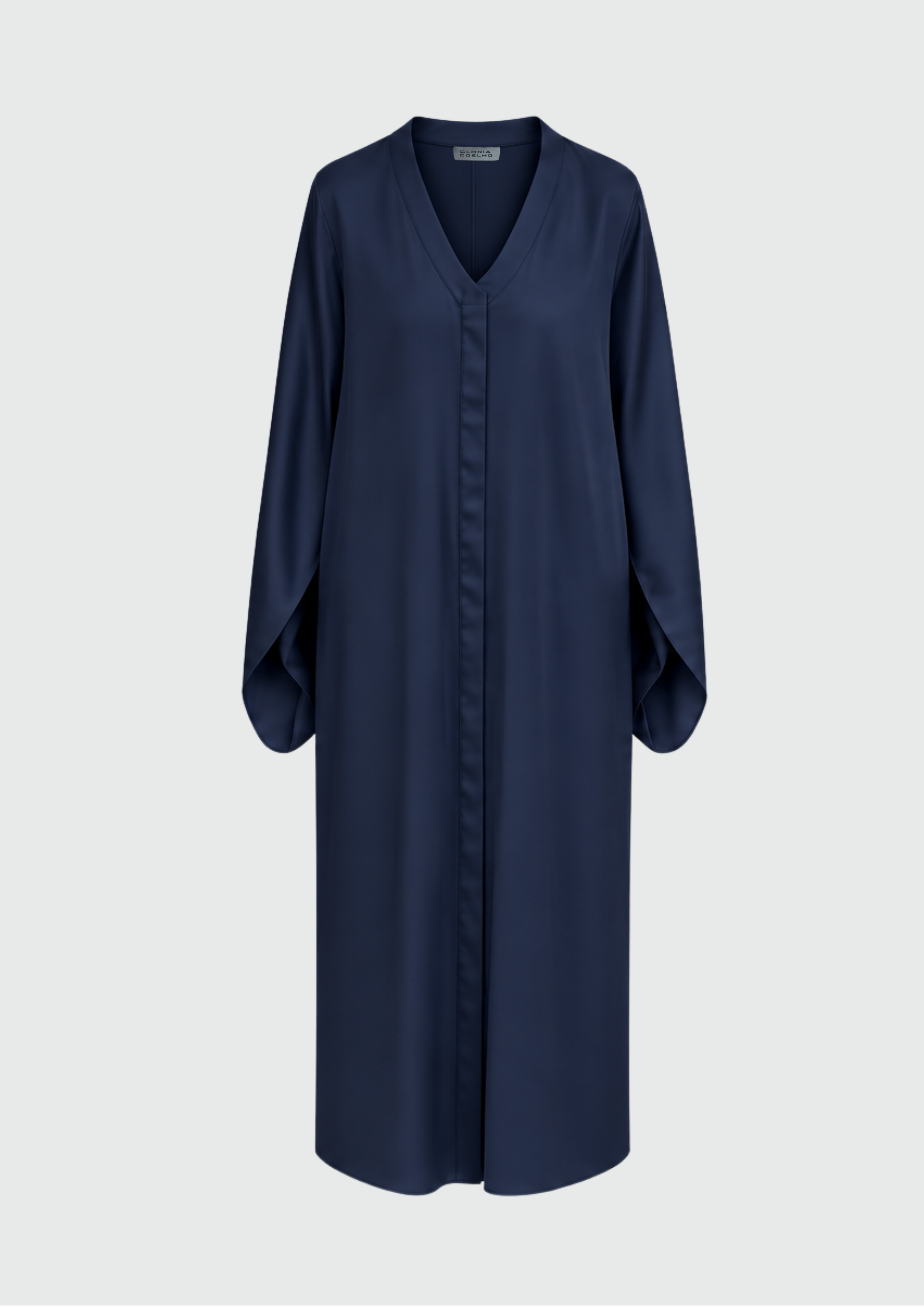 VESTIDO LONGO COM MANGA KIMONO