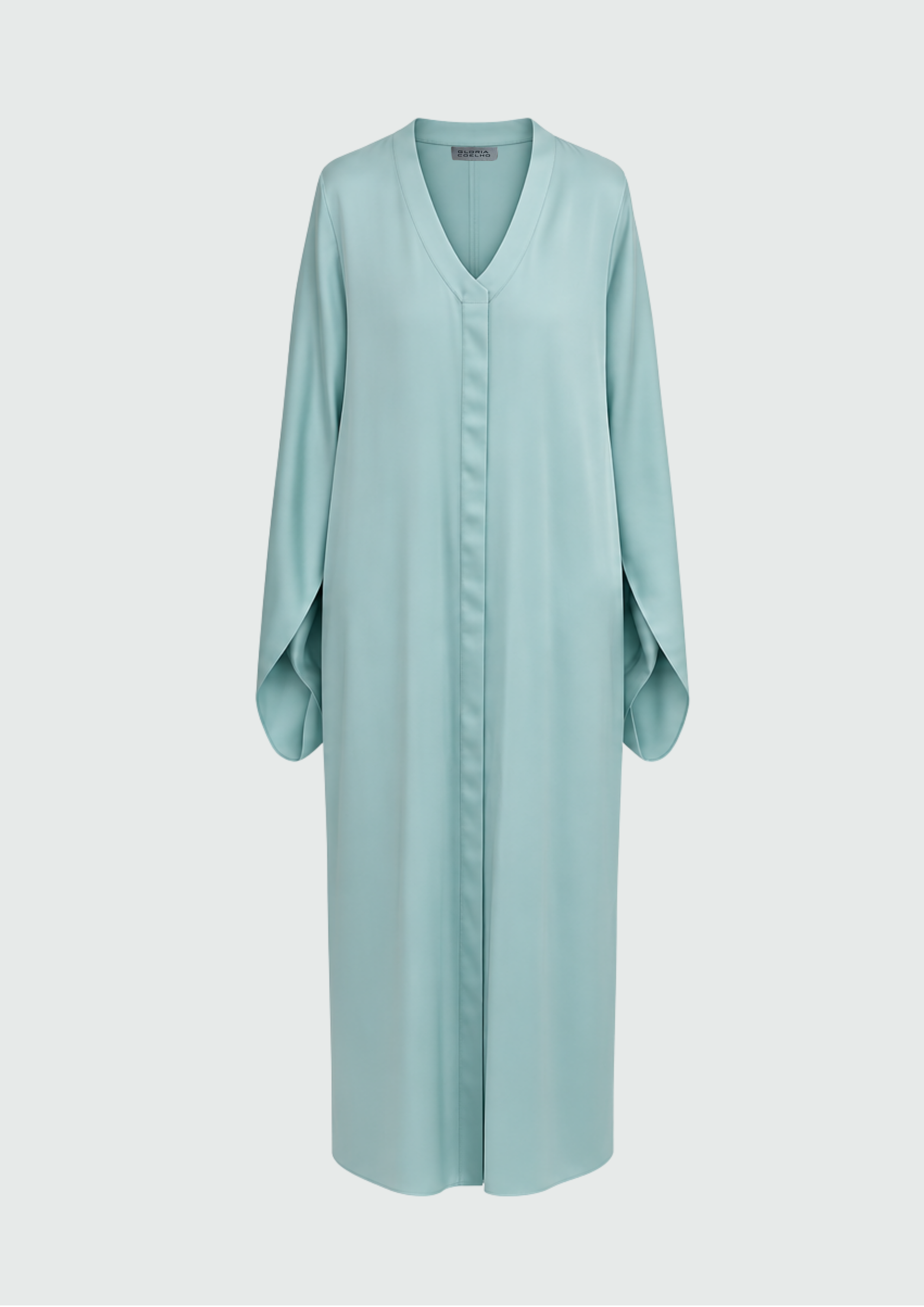 VESTIDO LONGO COM MANGA KIMONO