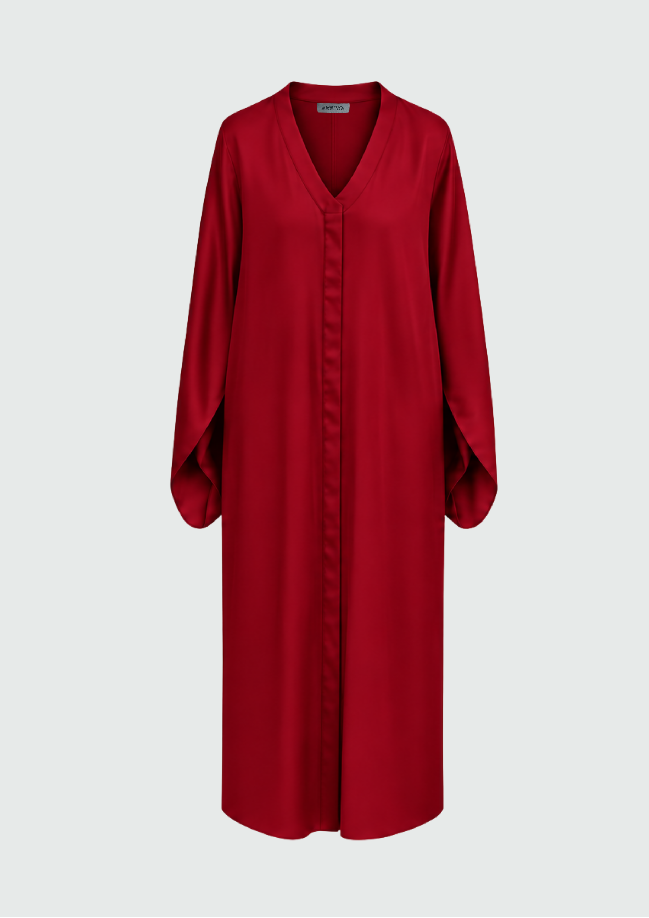 VESTIDO LONGO COM MANGA KIMONO