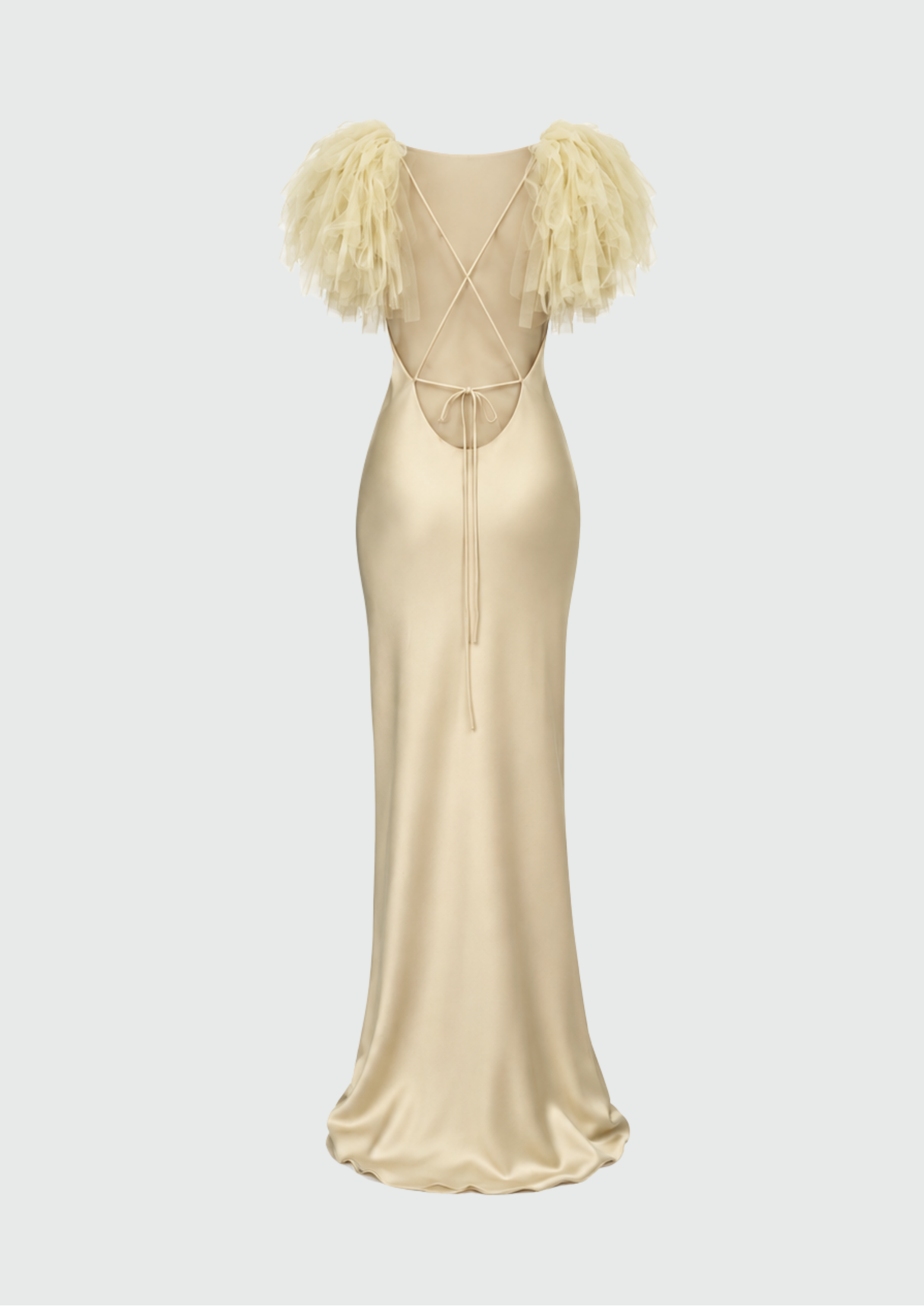 VESTIDO VIÉS COM APLICAÇÕES