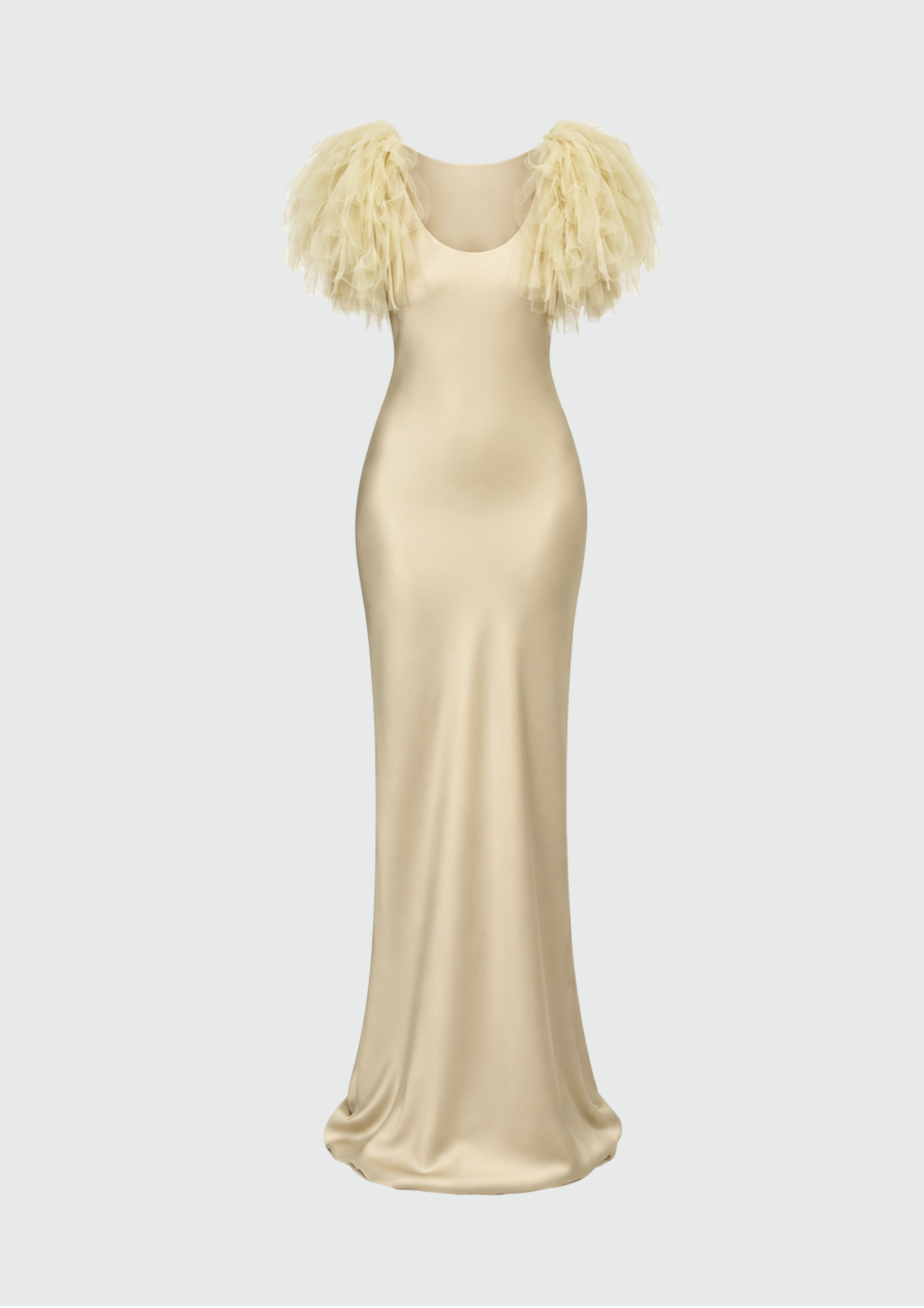 VESTIDO VIÉS COM APLICAÇÕES