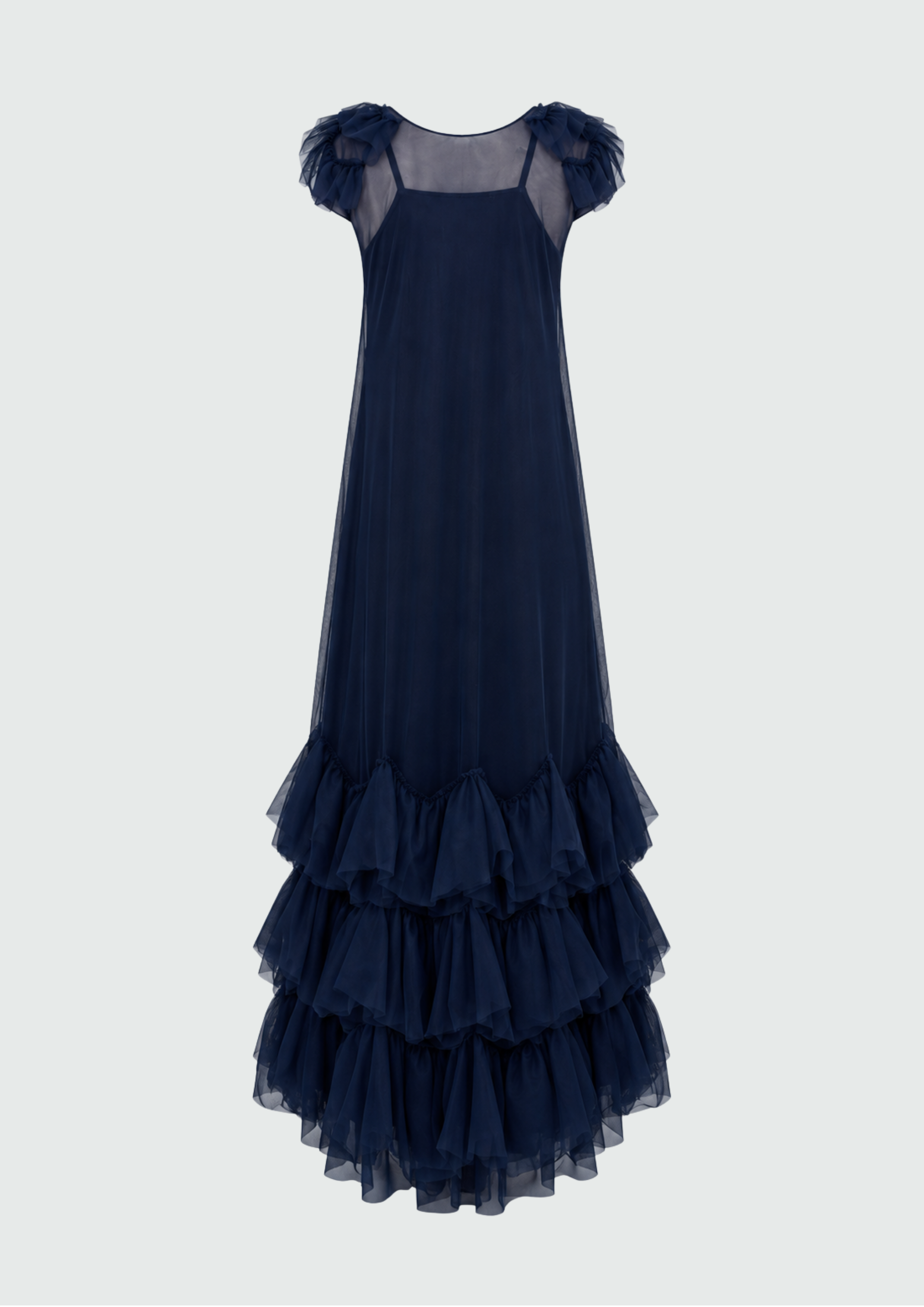 VESTIDO LONGO COM FRU FRU