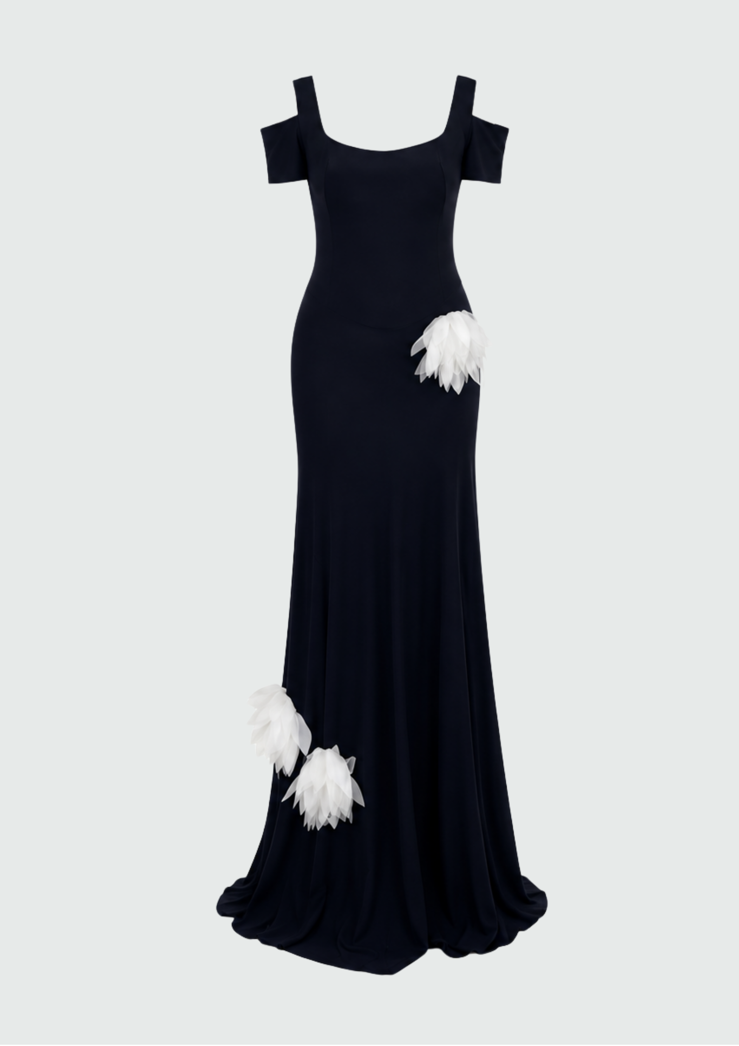 VESTIDO LONGO JERSEY COM FLORES