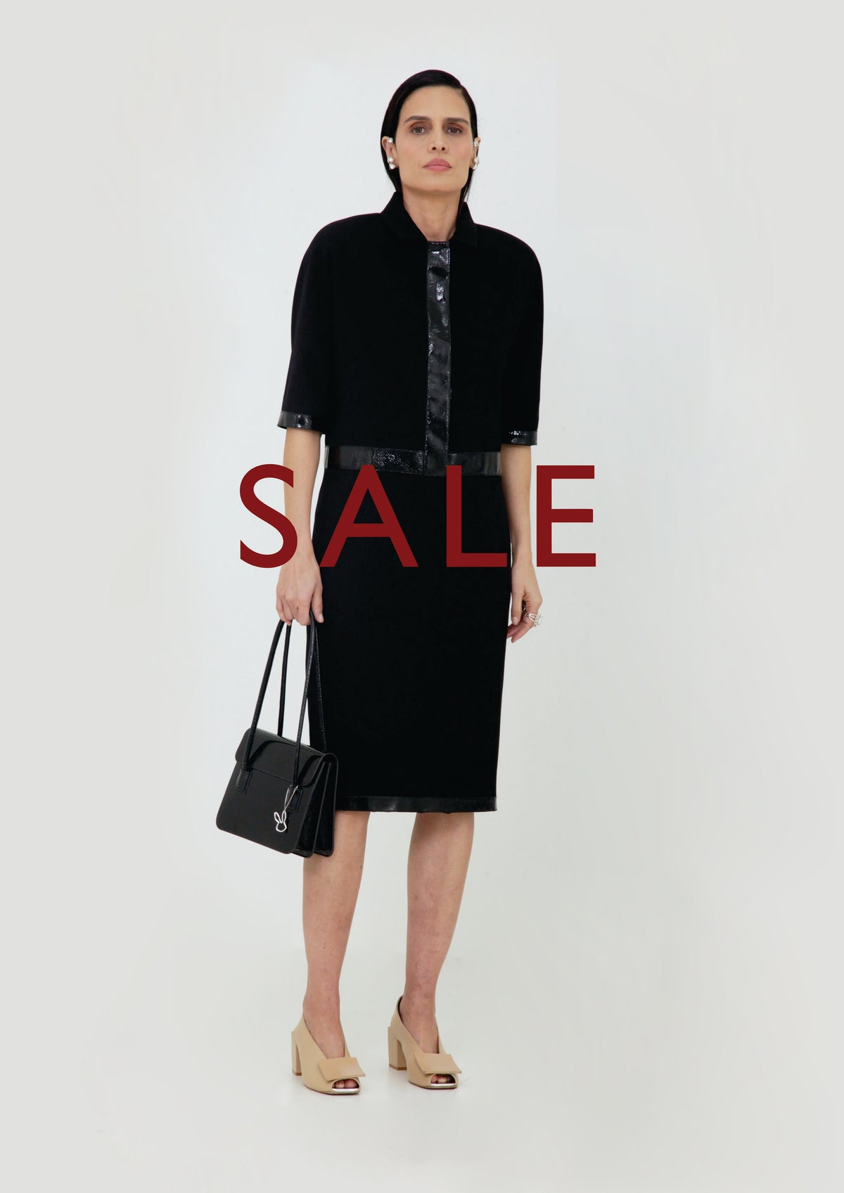 VESTIDO POLO COM VIÉS EM VERNIZ