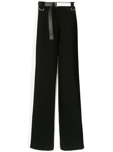 CALÇA AMPLA BICOLOR CREPE