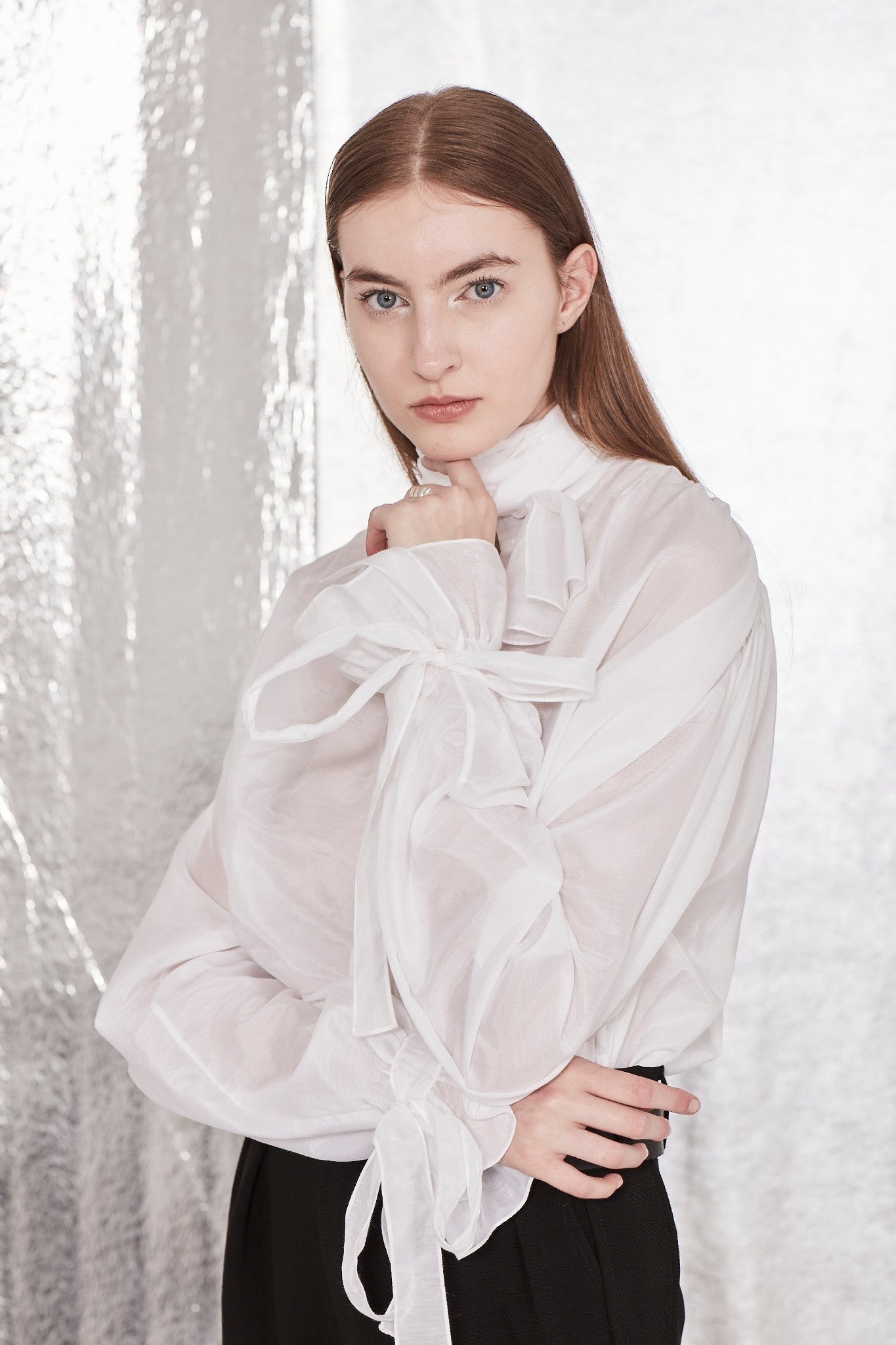 CAMISA MANGA AMPLA SEDA