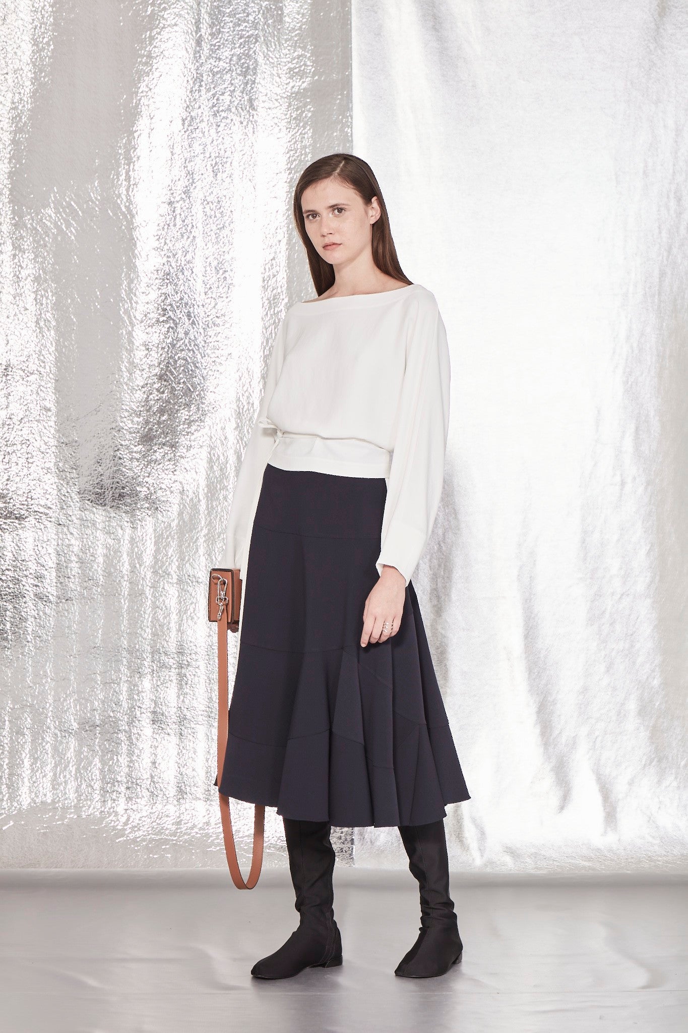 BLUSA RETÂNGULO DE CREPE