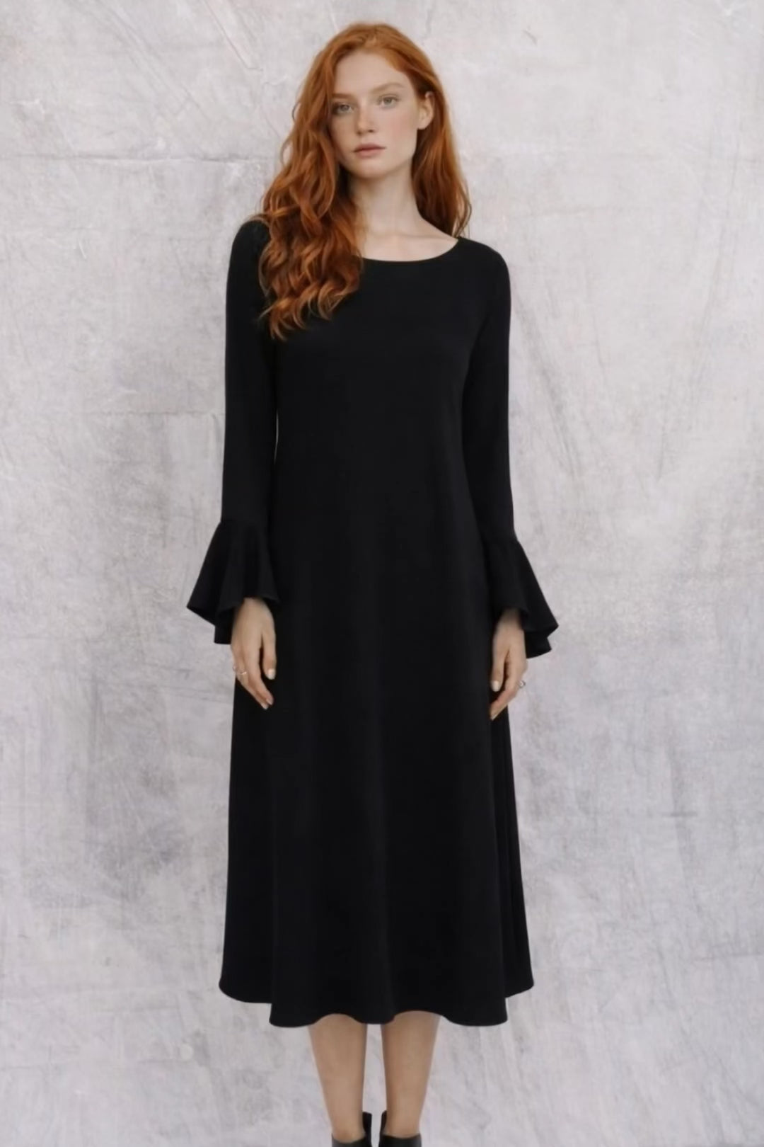 VESTIDO DE MANGA ANOS 70