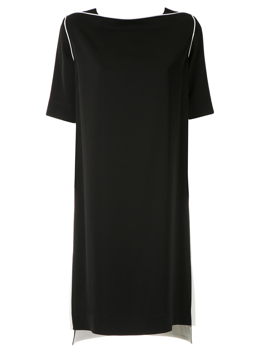 VESTIDO RETO COM DETALHE DE VIÉS